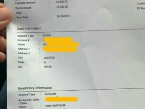 payment bank wire transfer